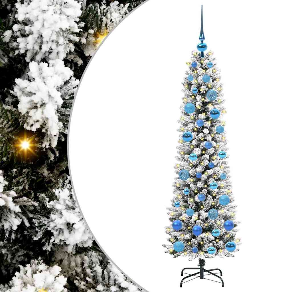 Sapin de Noël artificiel avec 150 LED Vert et blanc 150 cm - XIOS