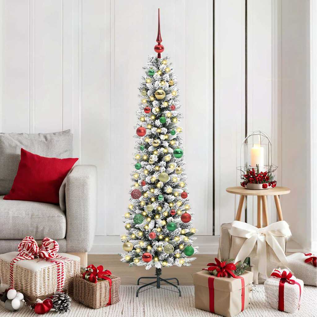 Sapin de Noël artificiel Blanc 150 cm PVC, métal et plastique - XIOS