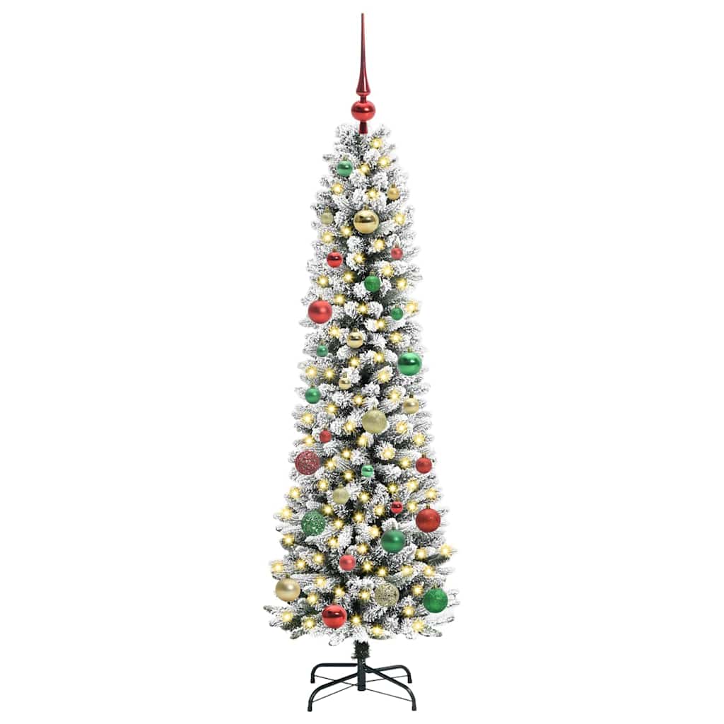 Sapin de Noël artificiel avec 150 LED Vert et blanc 150 cm - XIOS