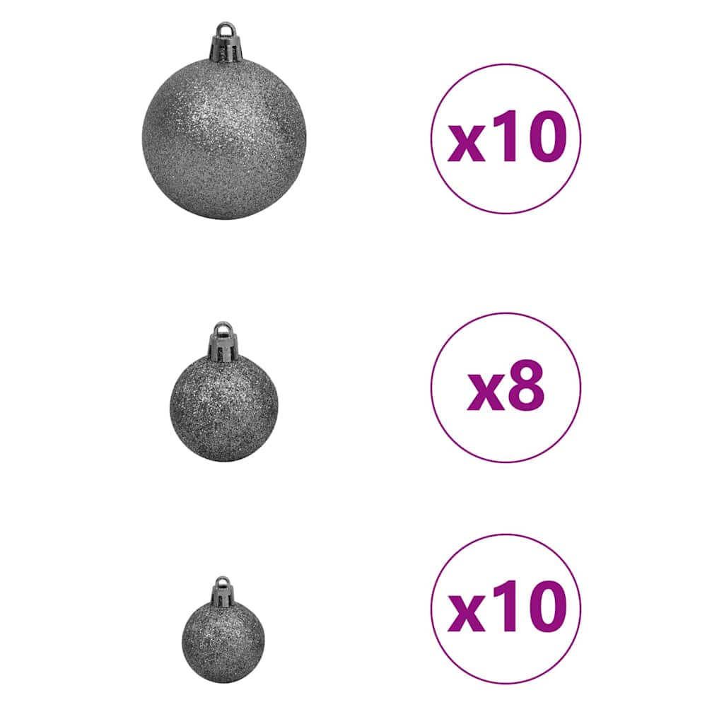 Sapin de Noël artificiel Blanc 180 cm PVC, métal et plastique - XIOS