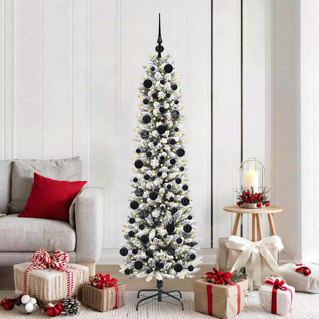 Sapin de Noël artificiel avec 300 LED Vert et blanc 180 cm - XIOS