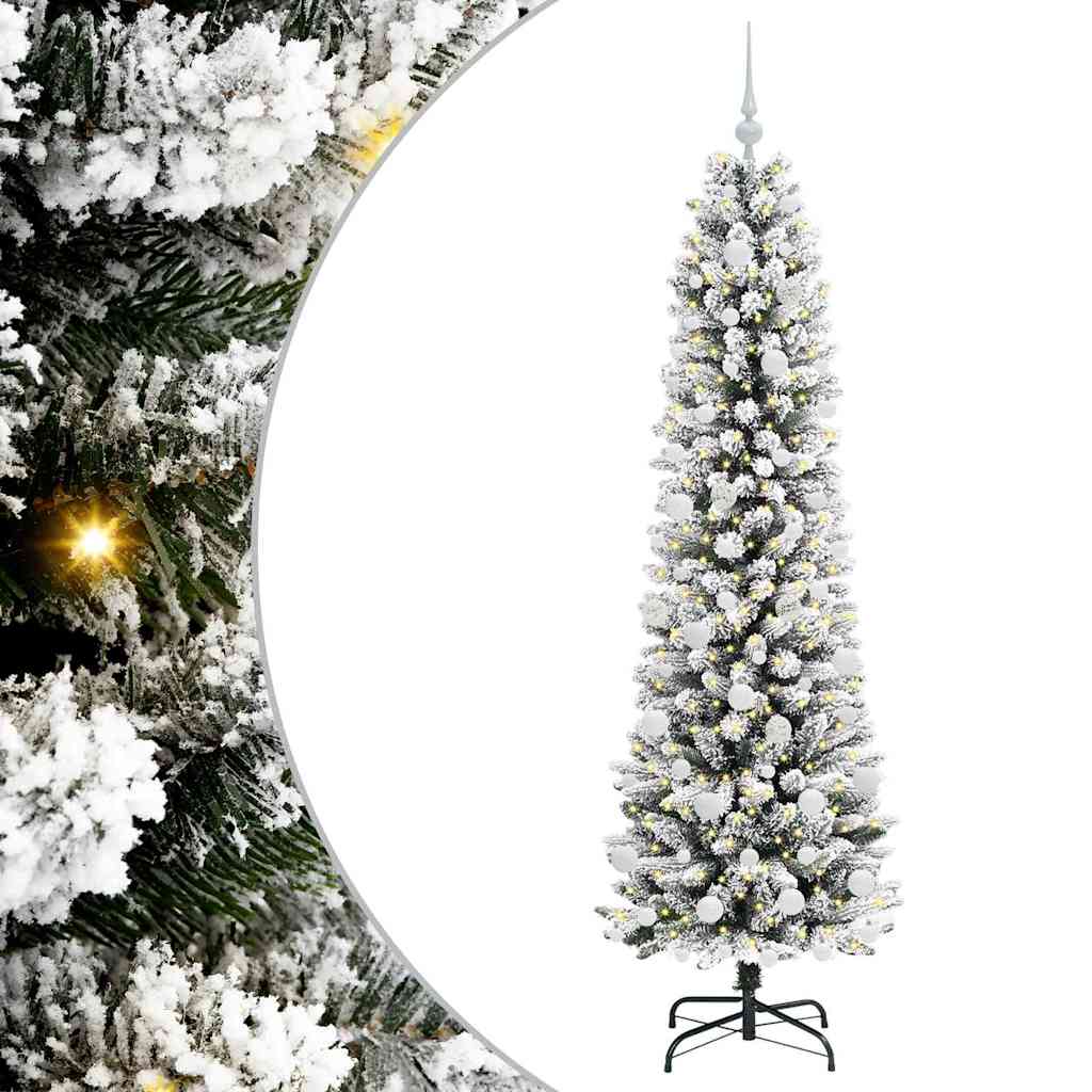 Sapin de Noël artificiel Blanc 180 cm PVC, métal et plastique - XIOS