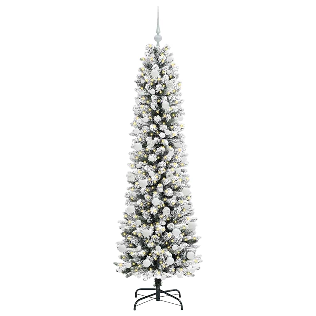 Sapin de Noël artificiel Blanc 180 cm PVC, métal et plastique - XIOS