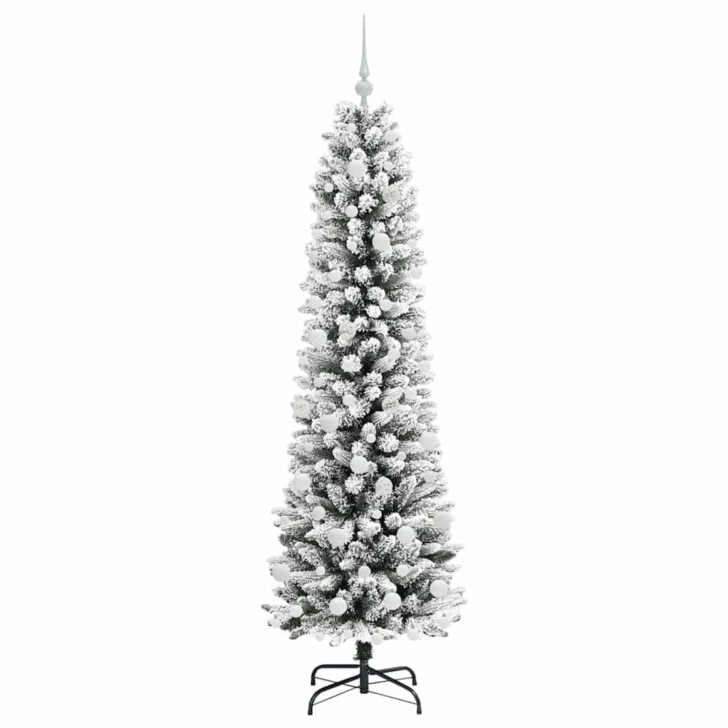Sapin de Noël artificiel Blanc 180 cm PVC, métal et plastique - XIOS