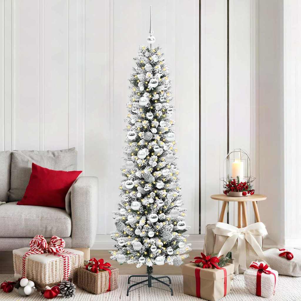Sapin de Noël artificiel avec 300 LED Vert et blanc 180 cm - XIOS