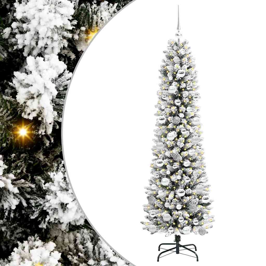 Sapin de Noël artificiel avec 300 LED Vert et blanc 180 cm - XIOS