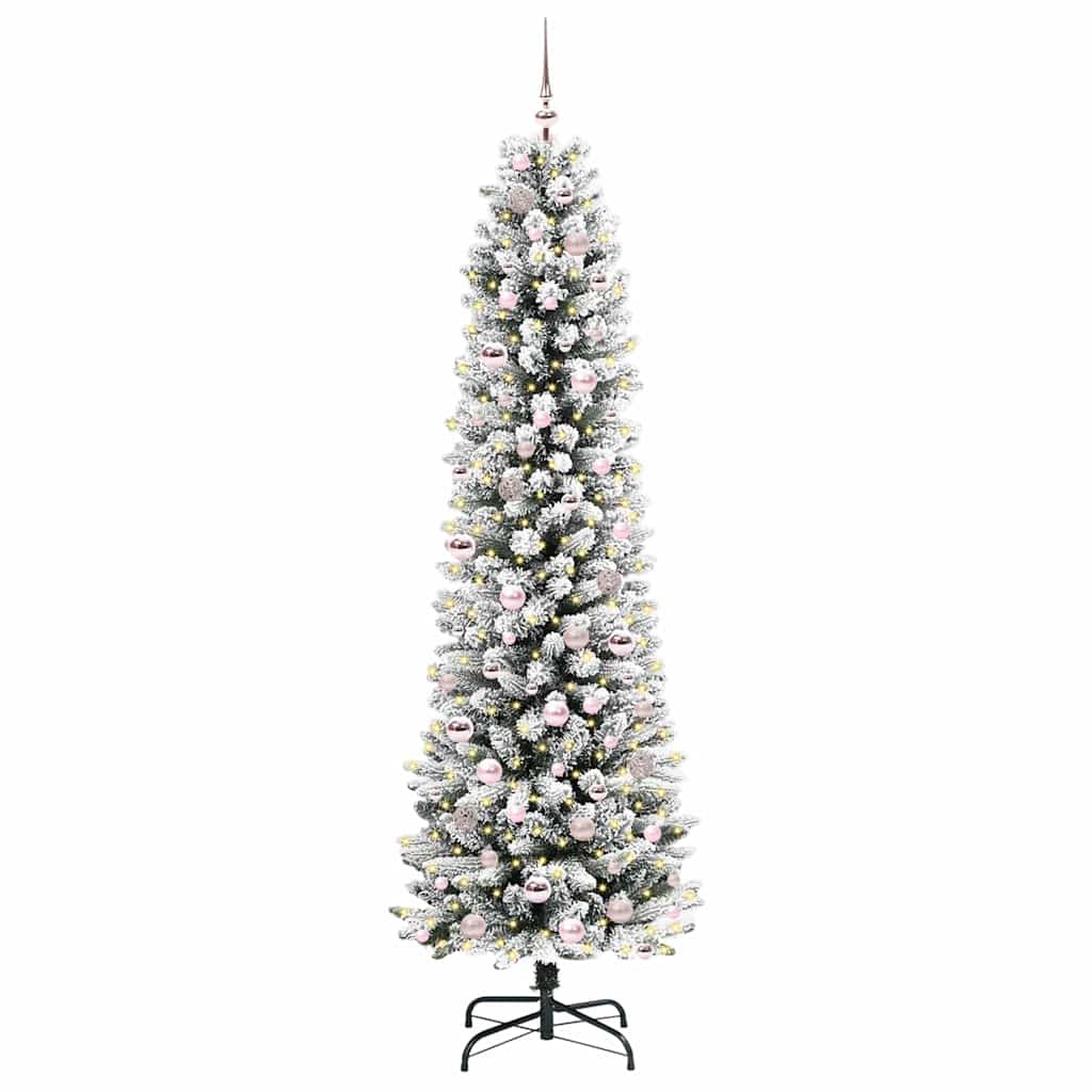 Sapin de Noël artificiel avec 300 LED Vert et blanc 210 cm - XIOS