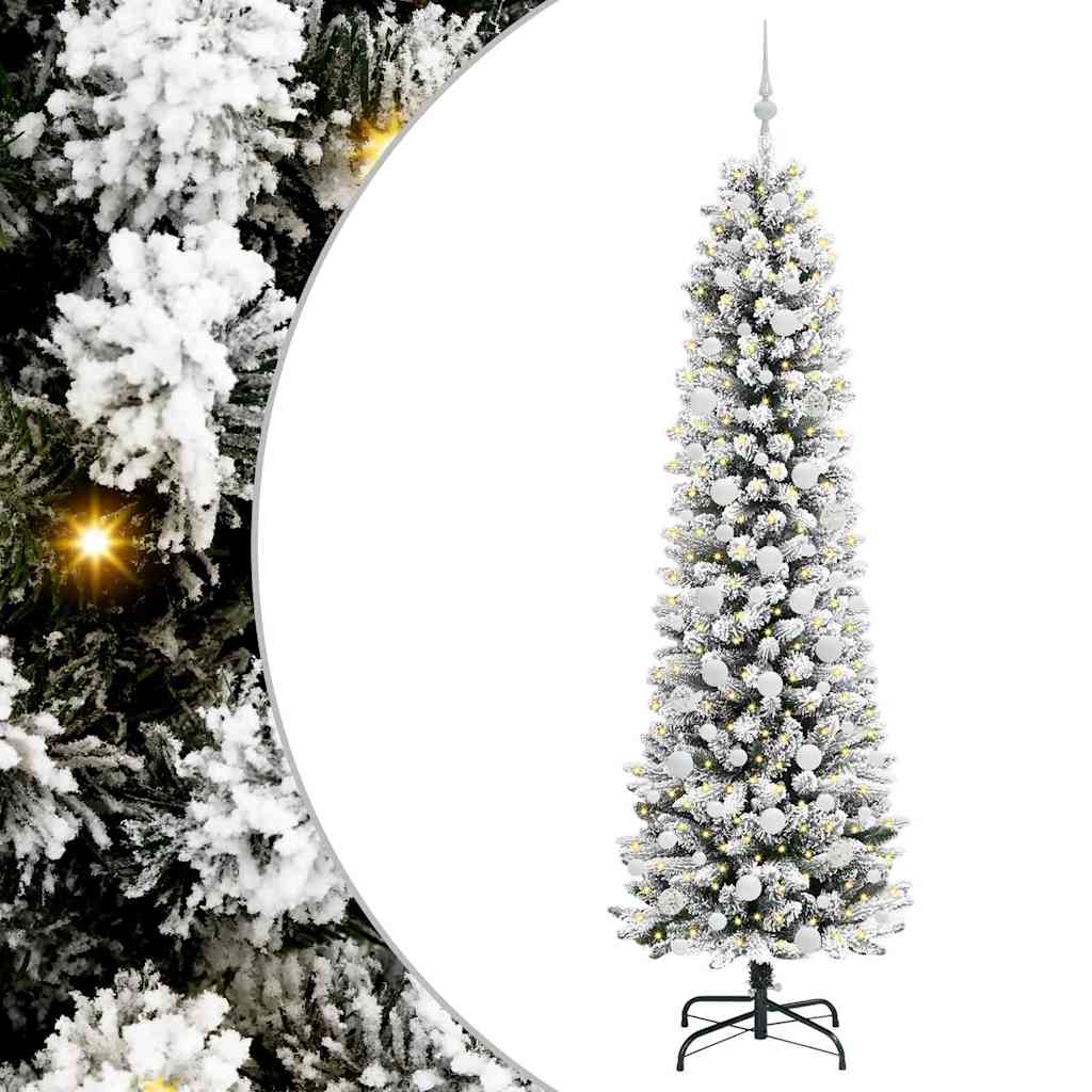 Sapin de Noël artificiel Blanc 210 cm PVC, métal et plastique - XIOS