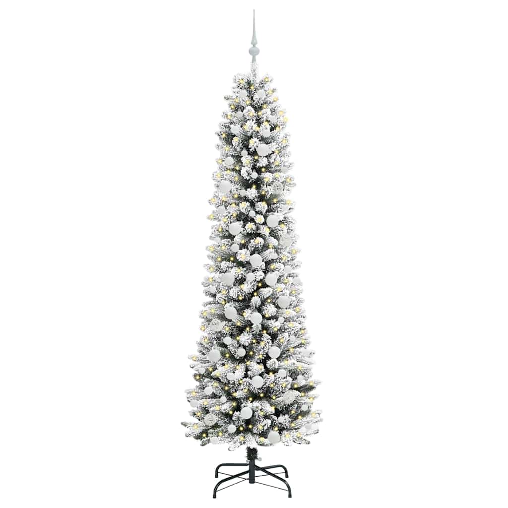 Sapin de Noël artificiel Blanc 210 cm PVC, métal et plastique - XIOS