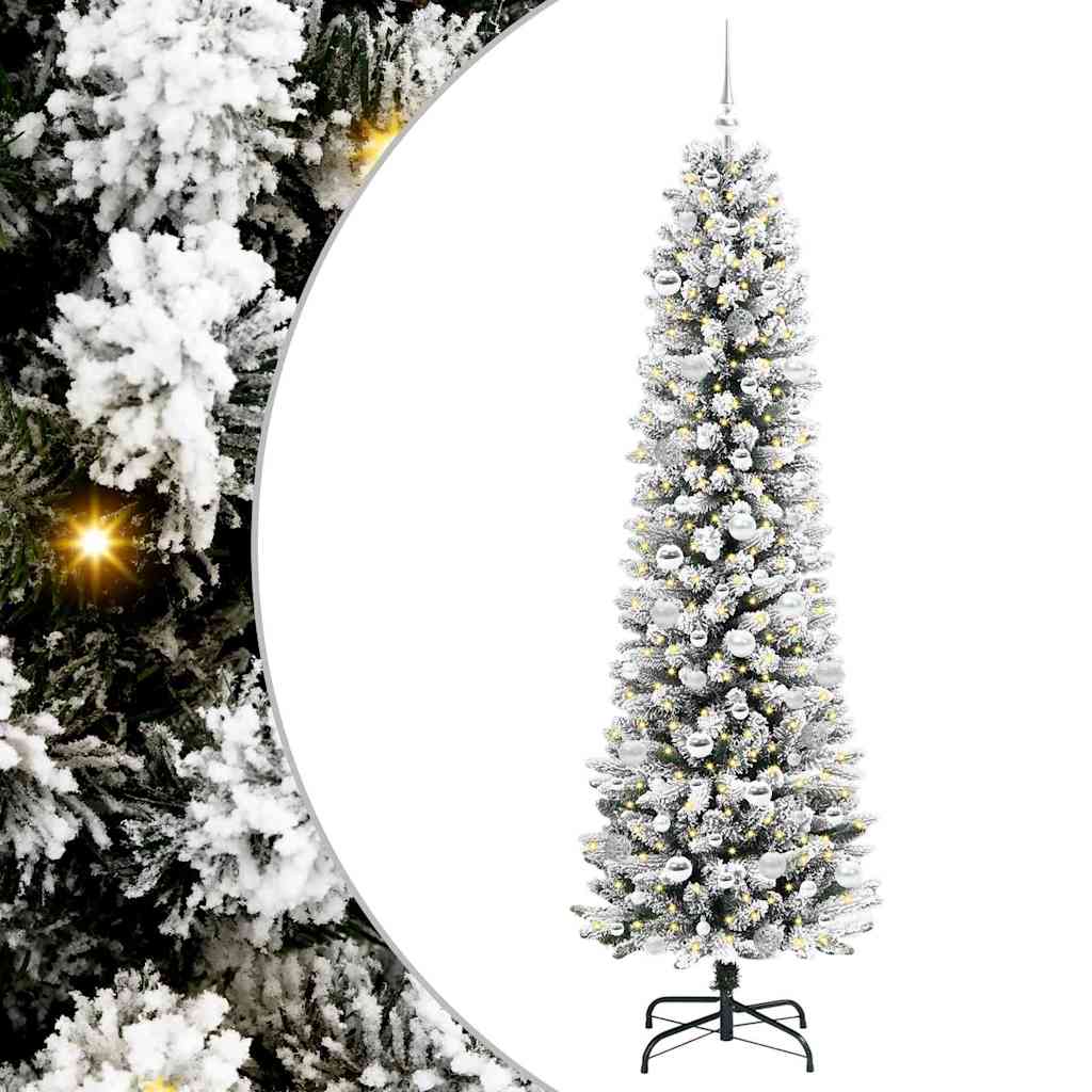 Sapin de Noël artificiel avec 300 LED Vert et blanc 210 cm - XIOS