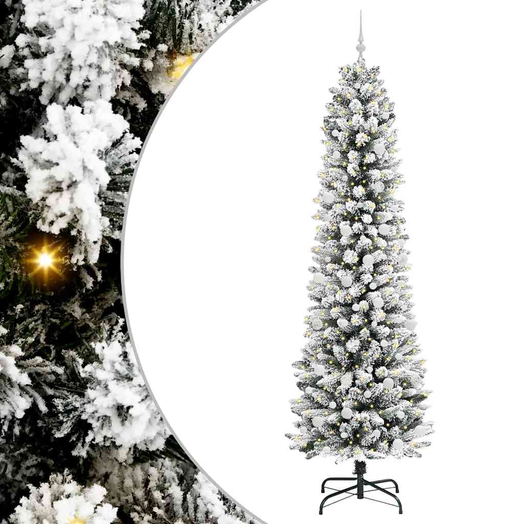 Sapin de Noël artificiel Blanc 240 cm PVC, métal et plastique - XIOS