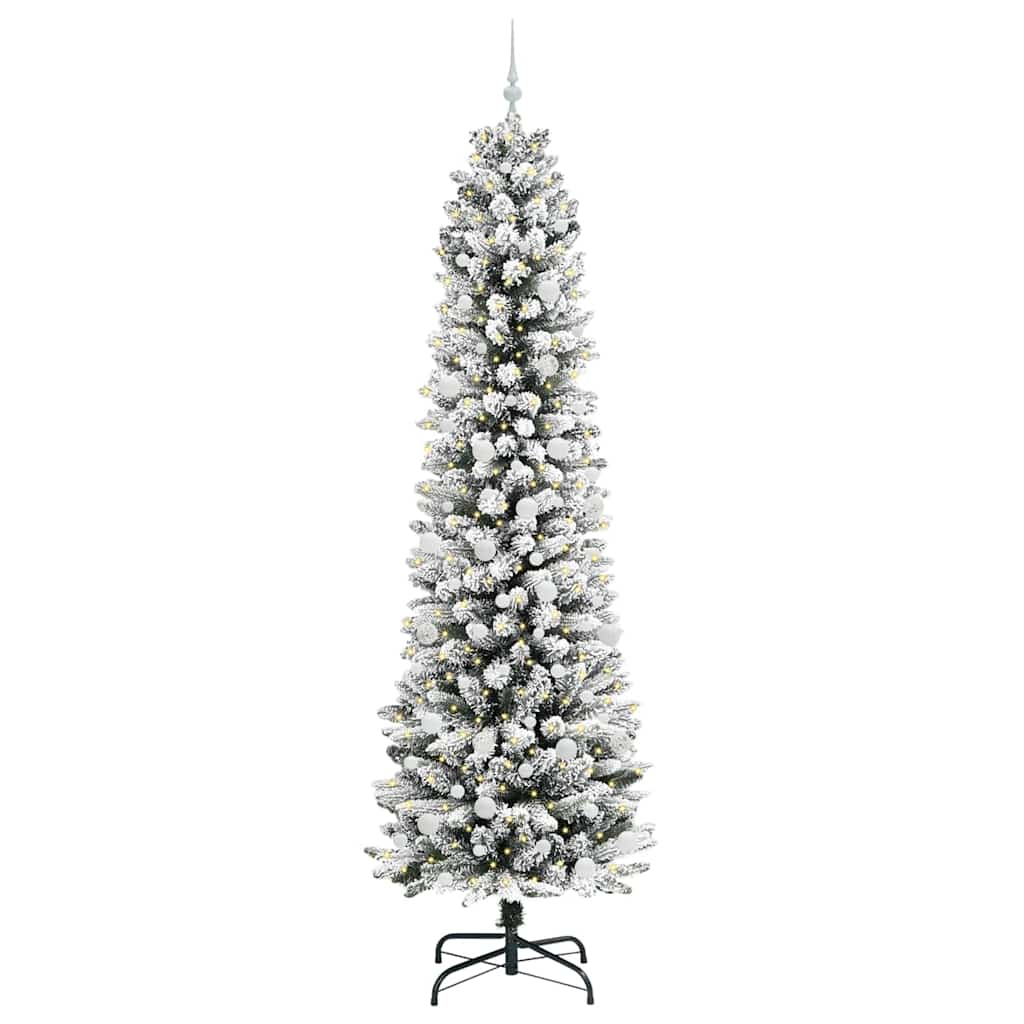 Sapin de Noël artificiel Blanc 240 cm PVC, métal et plastique - XIOS