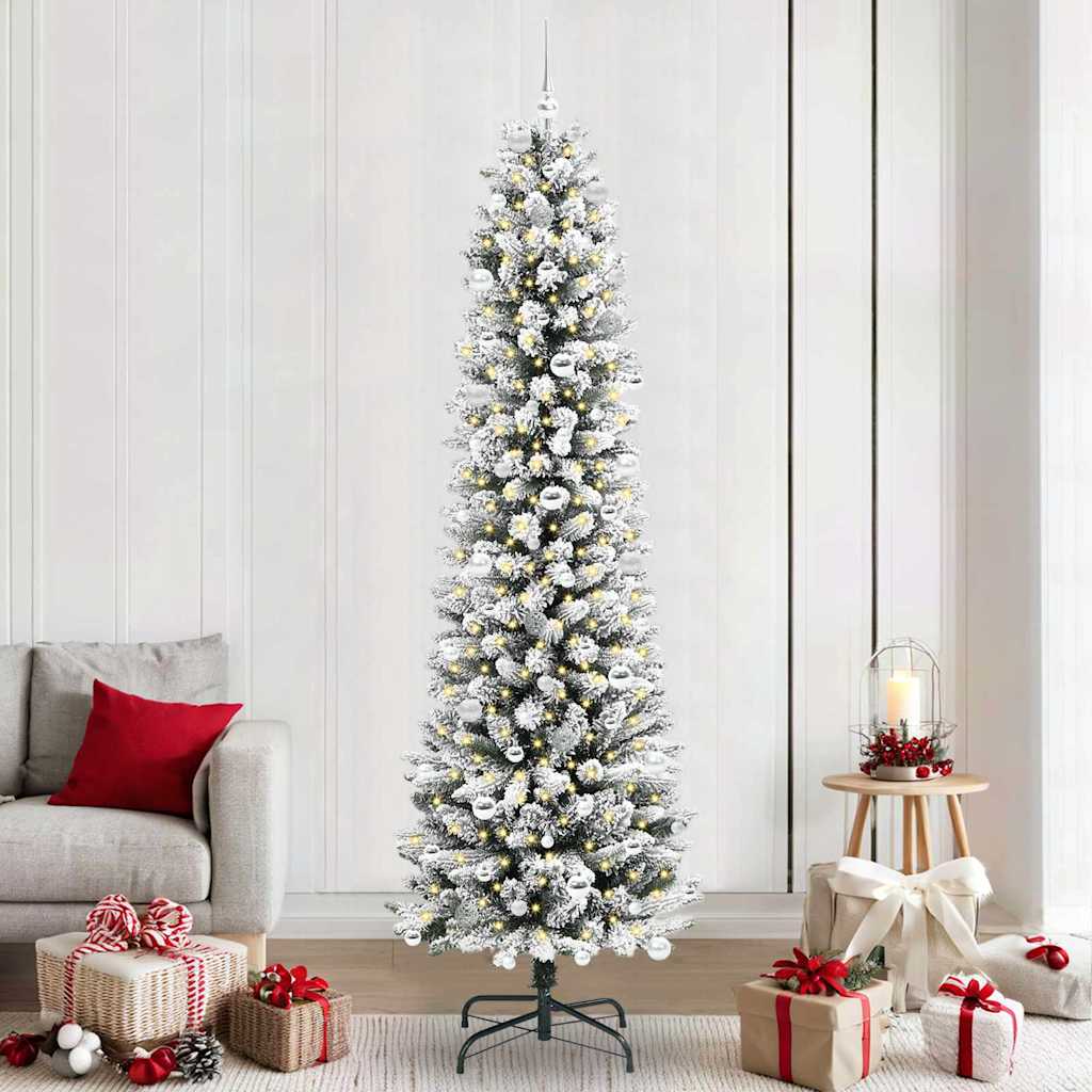 Sapin de Noël artificiel avec 300 LED Vert et blanc 240 cm - XIOS