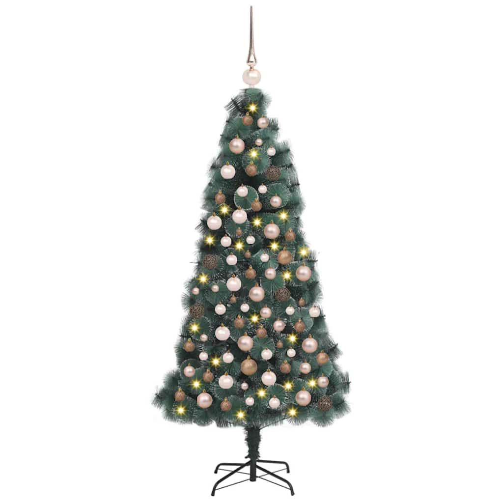 Sapin de Noël artificiel pré-éclairé avec set de boules 120 cm - XIOS