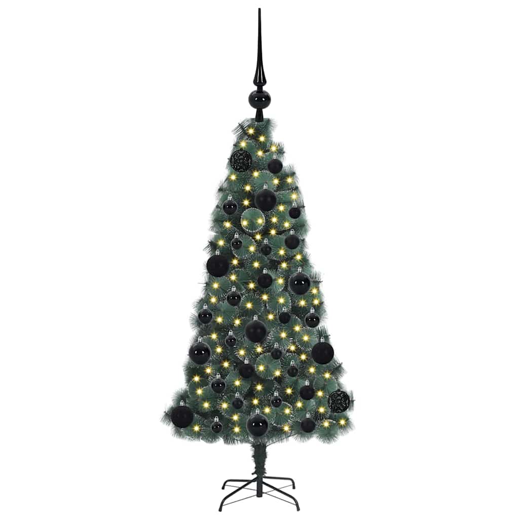 Sapin de Noël artificiel pré-éclairé avec set de boules 120 cm - XIOS