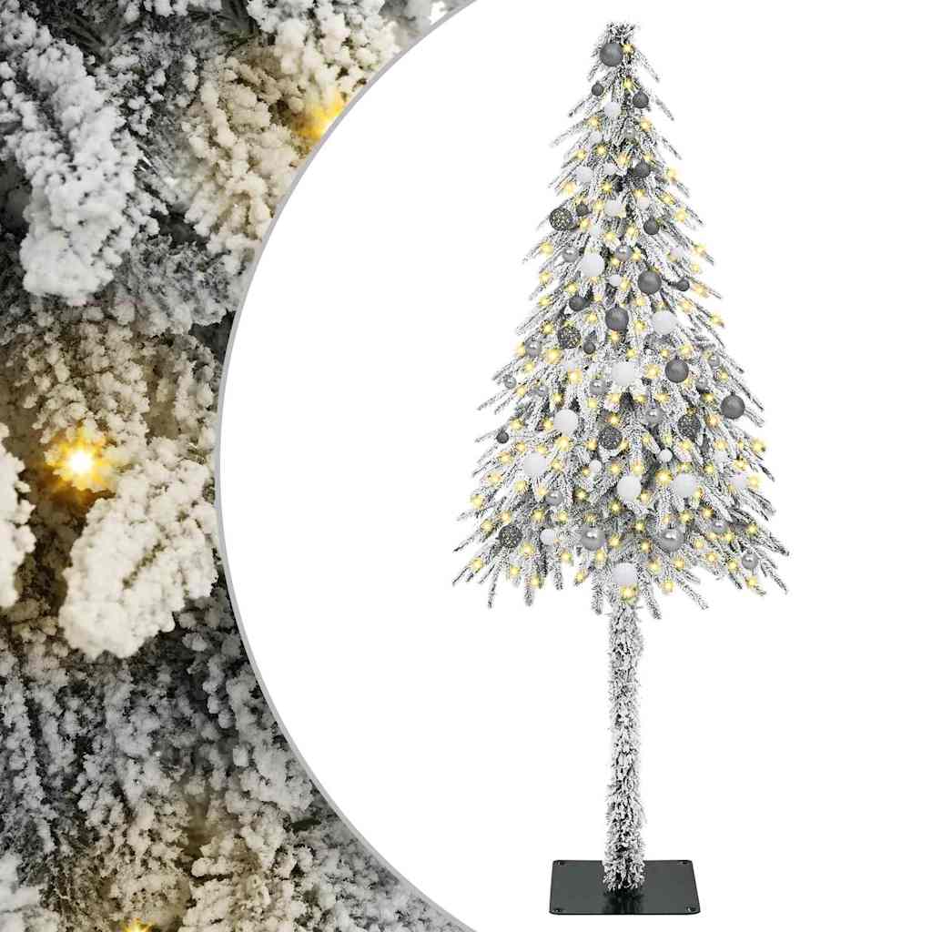 Sapin de Noël avec 300 LED Blanc 210 cm PE et Acier