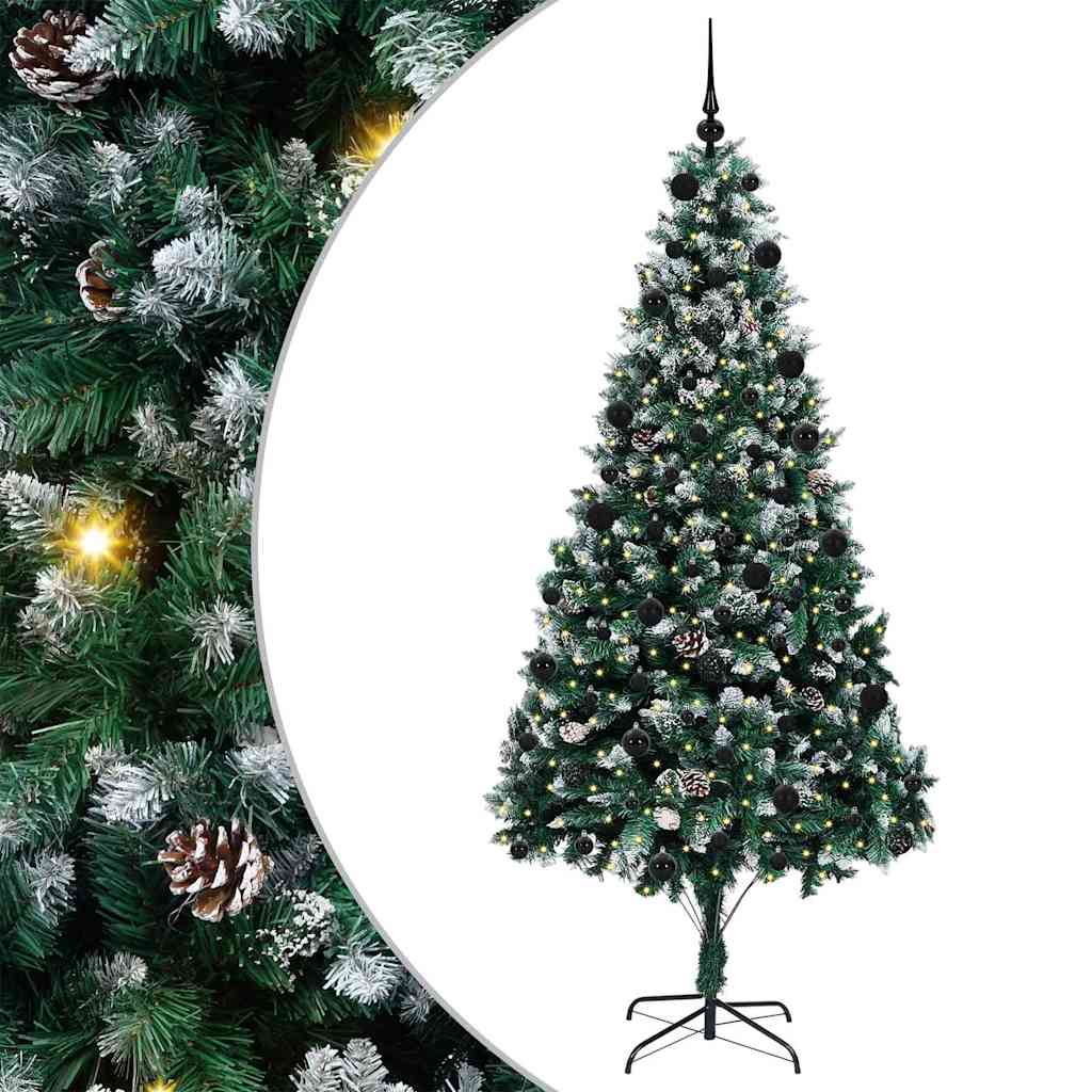 Sapin de Noël artificiel Vert 210 cm PVC, Acier et Plastique - XIOS