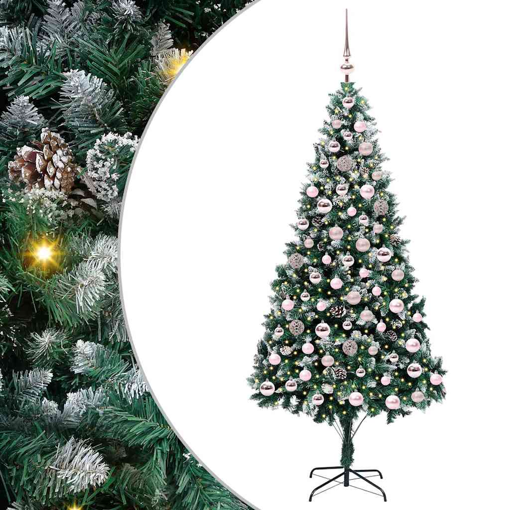 Sapin de Noël artificiel Vert 210 cm PVC, Acier et Plastique - XIOS