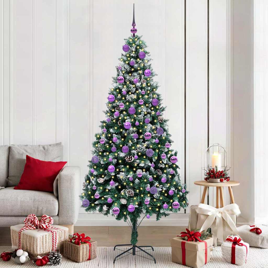 Sapin de Noël artificiel Vert 210 cm PVC, Acier et Plastique - XIOS