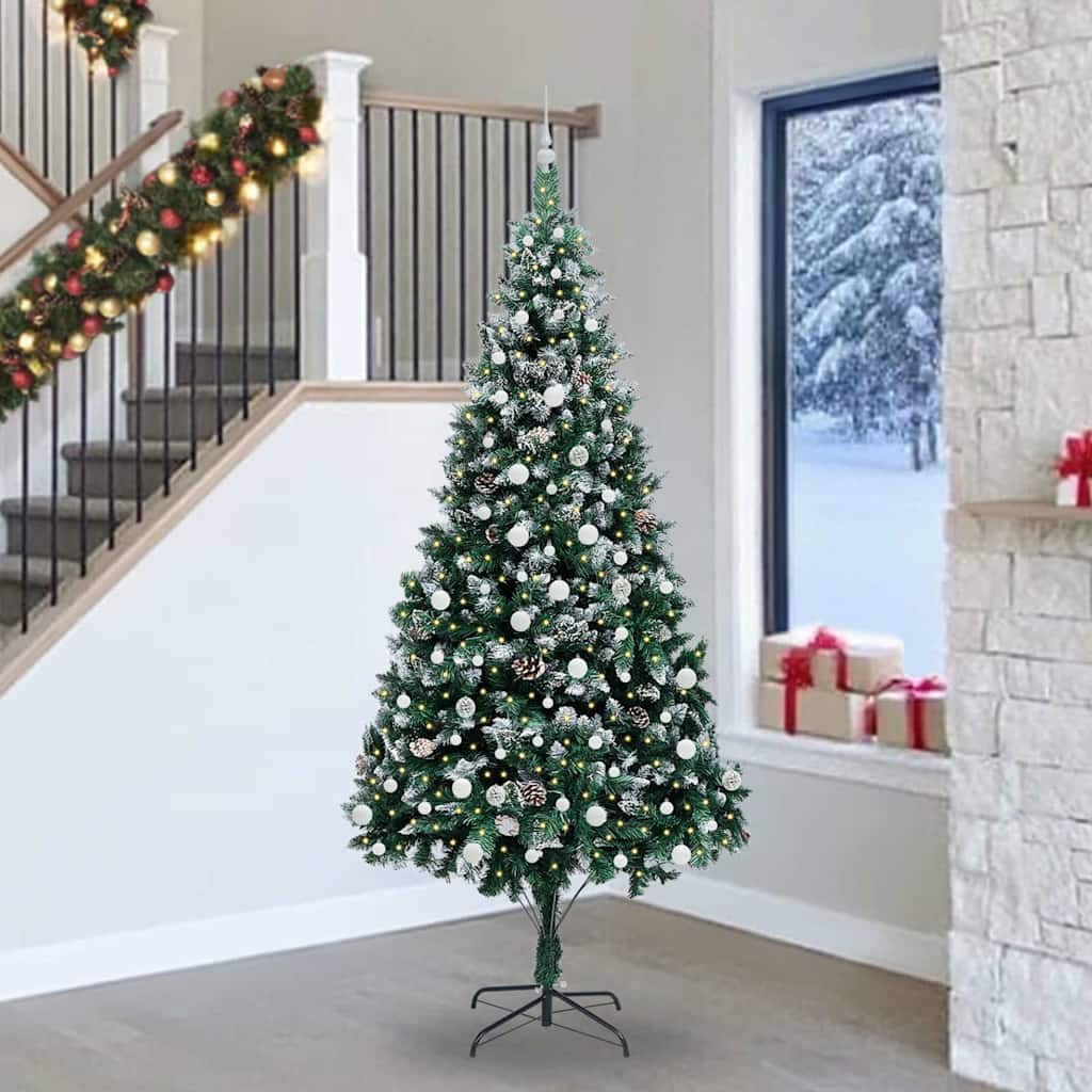 Sapin de Noël artificiel Vert 240 cm PVC, Acier et Plastique - XIOS