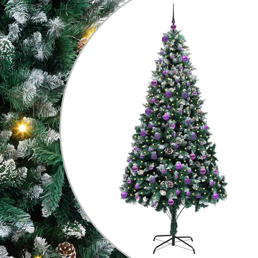 Sapin de Noël artificiel Vert 240 cm PVC, Acier et Plastique - XIOS
