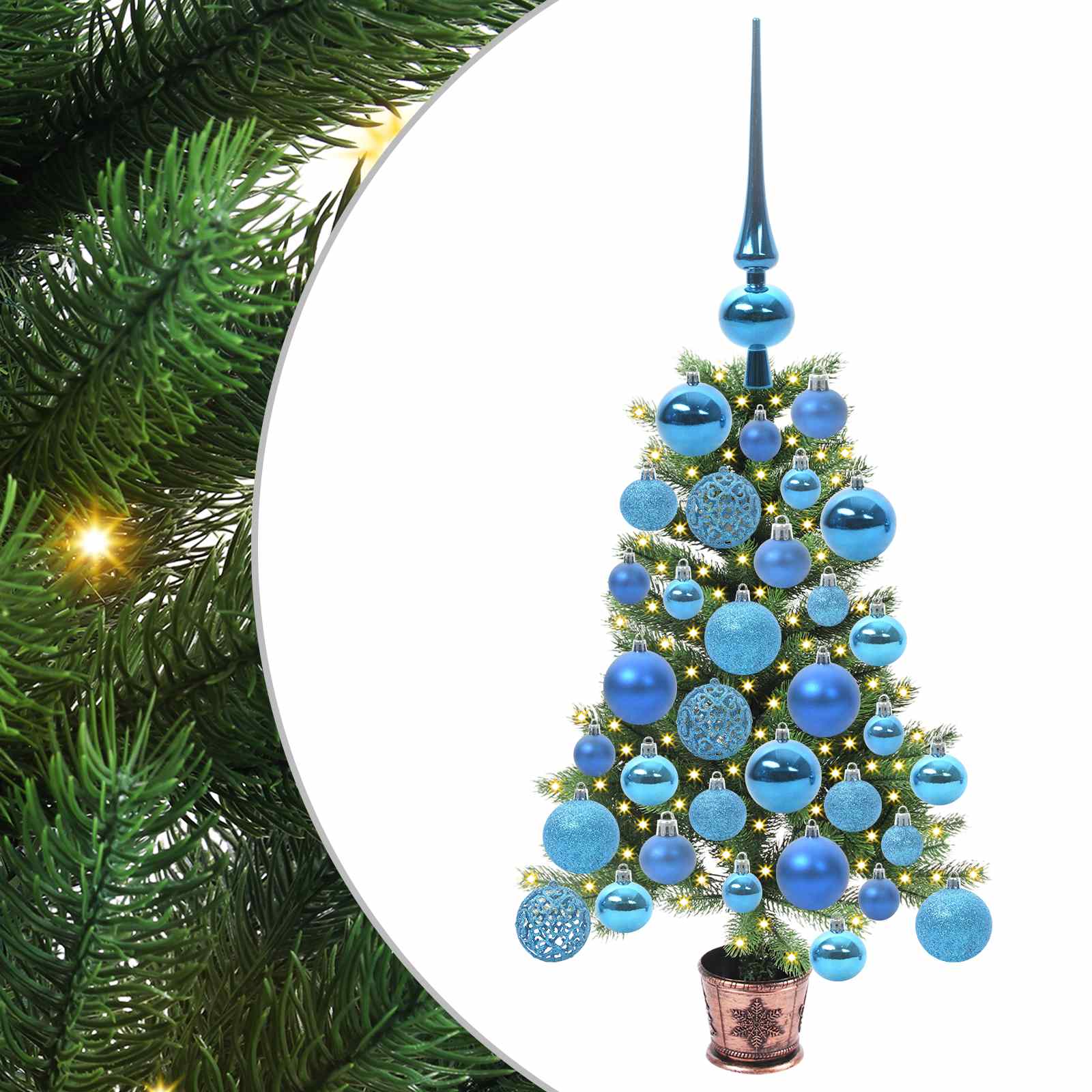 Sapin de Noël avec 150 LED avec support Vert 65 cm PE - XIOS