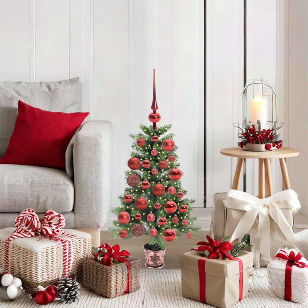 Sapin de Noël avec 150 LED avec support Vert 90 cm PE - XIOS