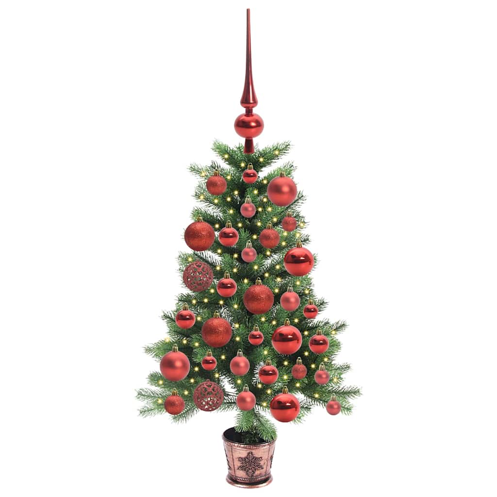 Sapin de Noël avec 150 LED avec support Vert 90 cm PE - XIOS