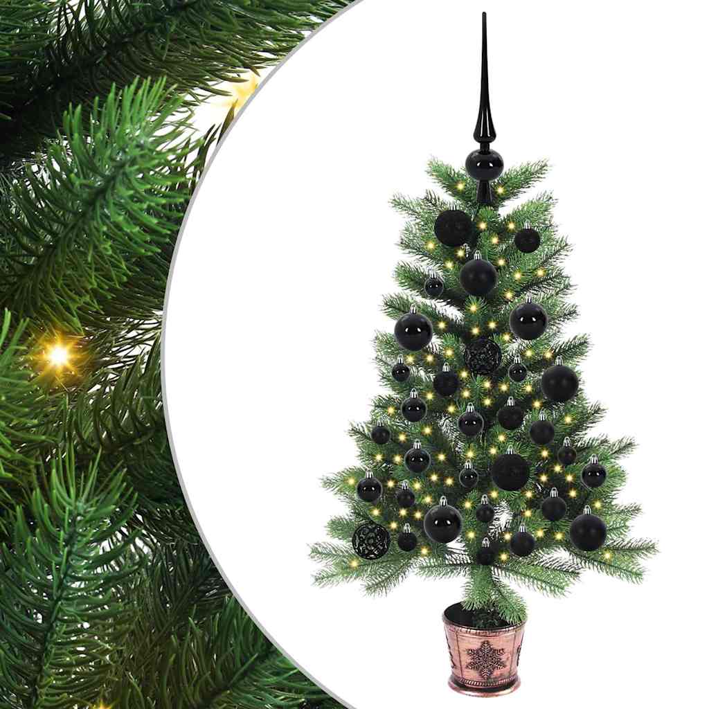 Sapin de Noël avec 150 LED avec support Vert 90 cm PE - XIOS