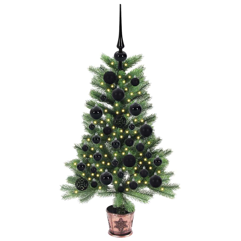 Sapin de Noël avec 150 LED avec support Vert 90 cm PE - XIOS