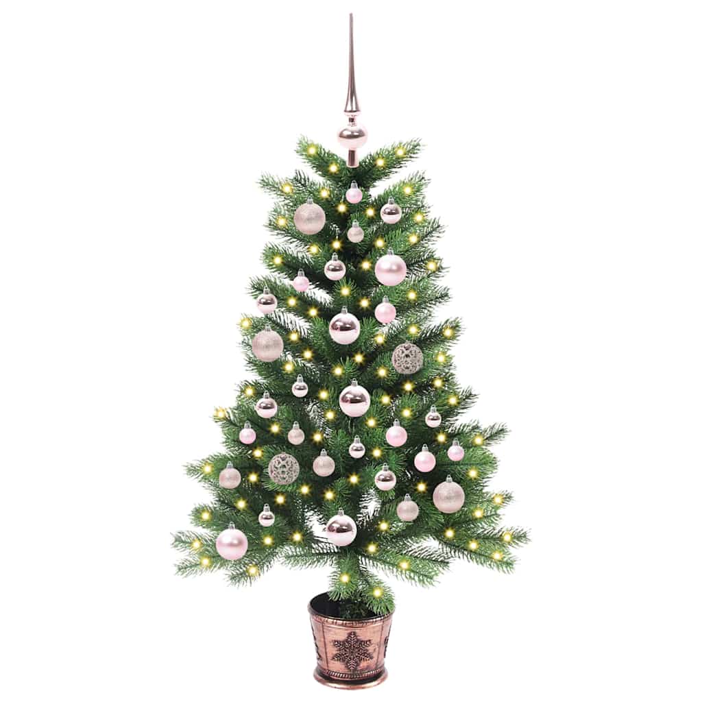 Sapin de Noël avec 150 LED avec support Vert 90 cm PE - XIOS