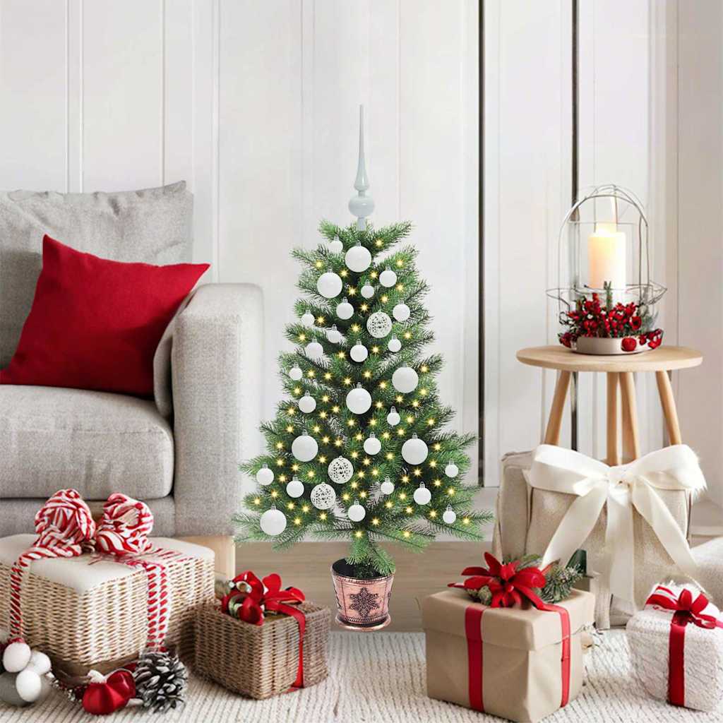 Sapin de Noël avec 150 LED avec support Vert 90 cm PE - XIOS