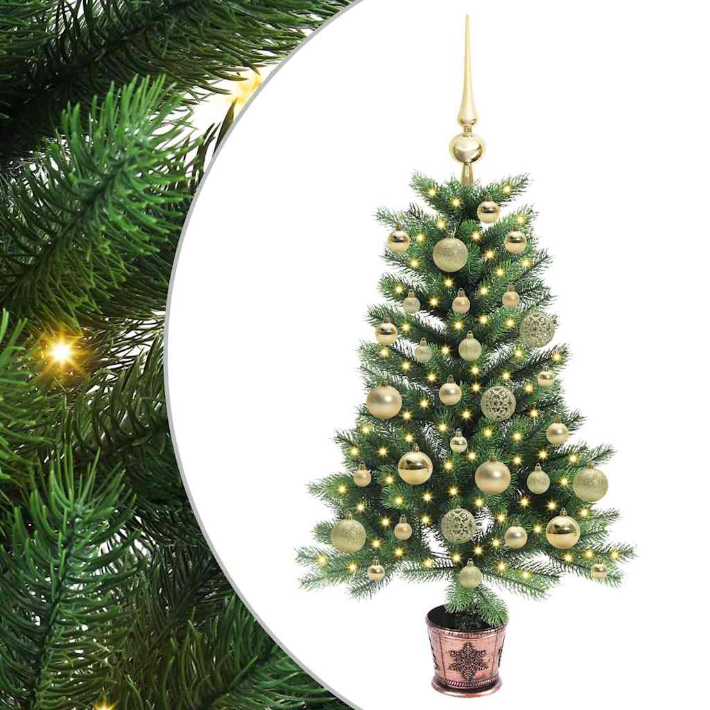 Sapin de Noël avec 150 LED avec support Vert 90 cm PE - XIOS