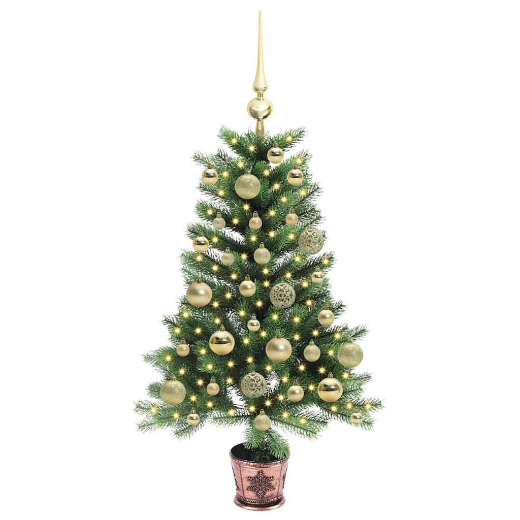 Sapin de Noël avec 150 LED avec support Vert 90 cm PE - XIOS