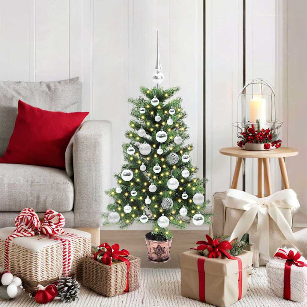 Sapin de Noël avec 150 LED avec support Vert 90 cm PE - XIOS