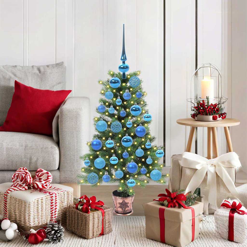 Sapin de Noël avec 150 LED avec support Vert 90 cm PE - XIOS