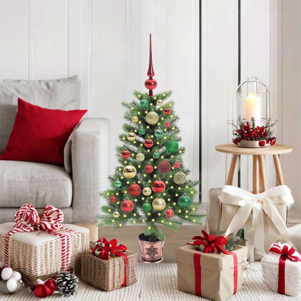 Sapin de Noël avec 150 LED avec support Vert 90 cm PE - XIOS