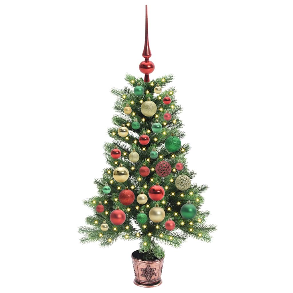 Sapin de Noël avec 150 LED avec support Vert 90 cm PE - XIOS