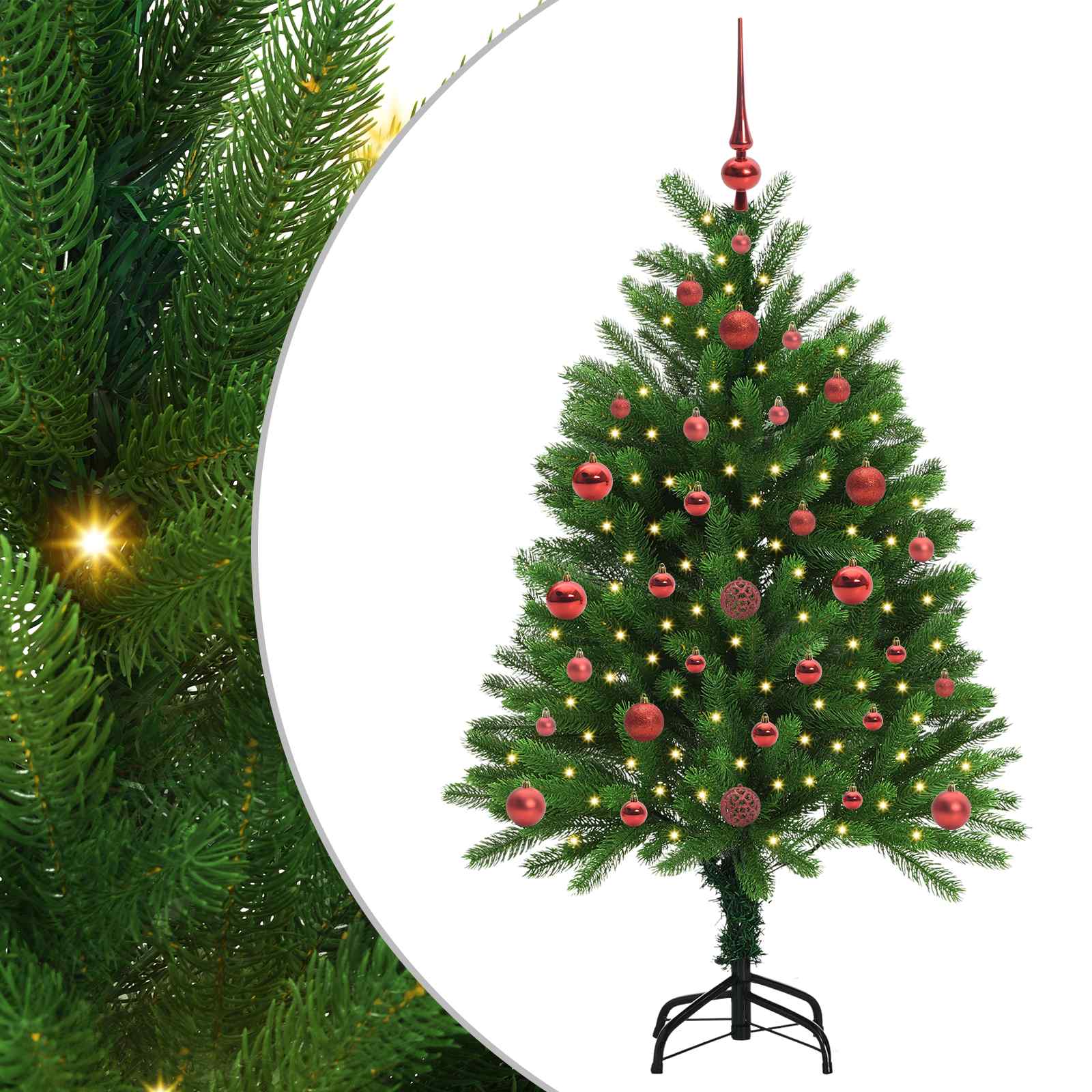 Sapin de Noël avec 150 LED avec support Vert 120 cm PE - XIOS