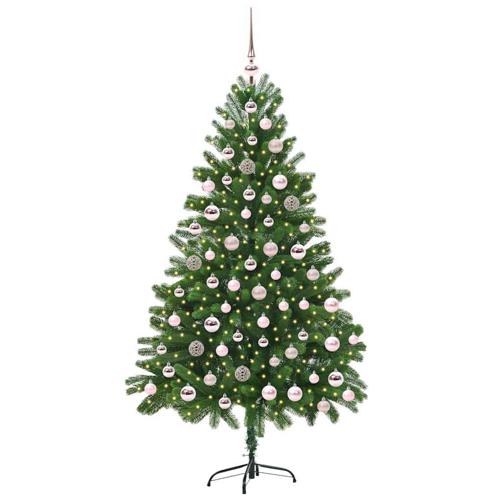 Sapin de Noël avec 300 LED avec support Vert 180 cm PE