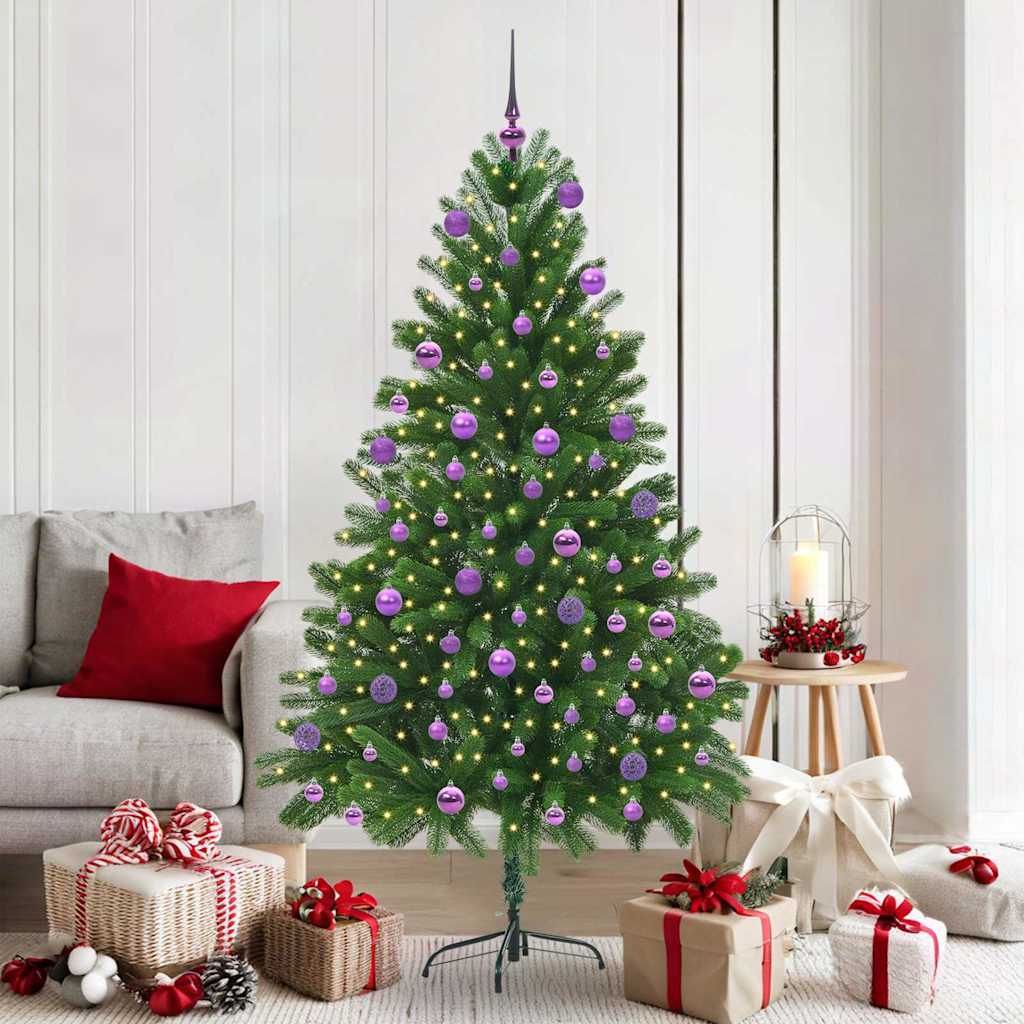 Sapin de Noël avec 300 LED avec support Vert 180 cm PE - XIOS