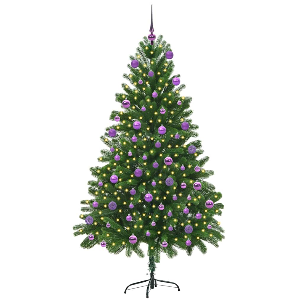 Sapin de Noël avec 300 LED avec support Vert 180 cm PE