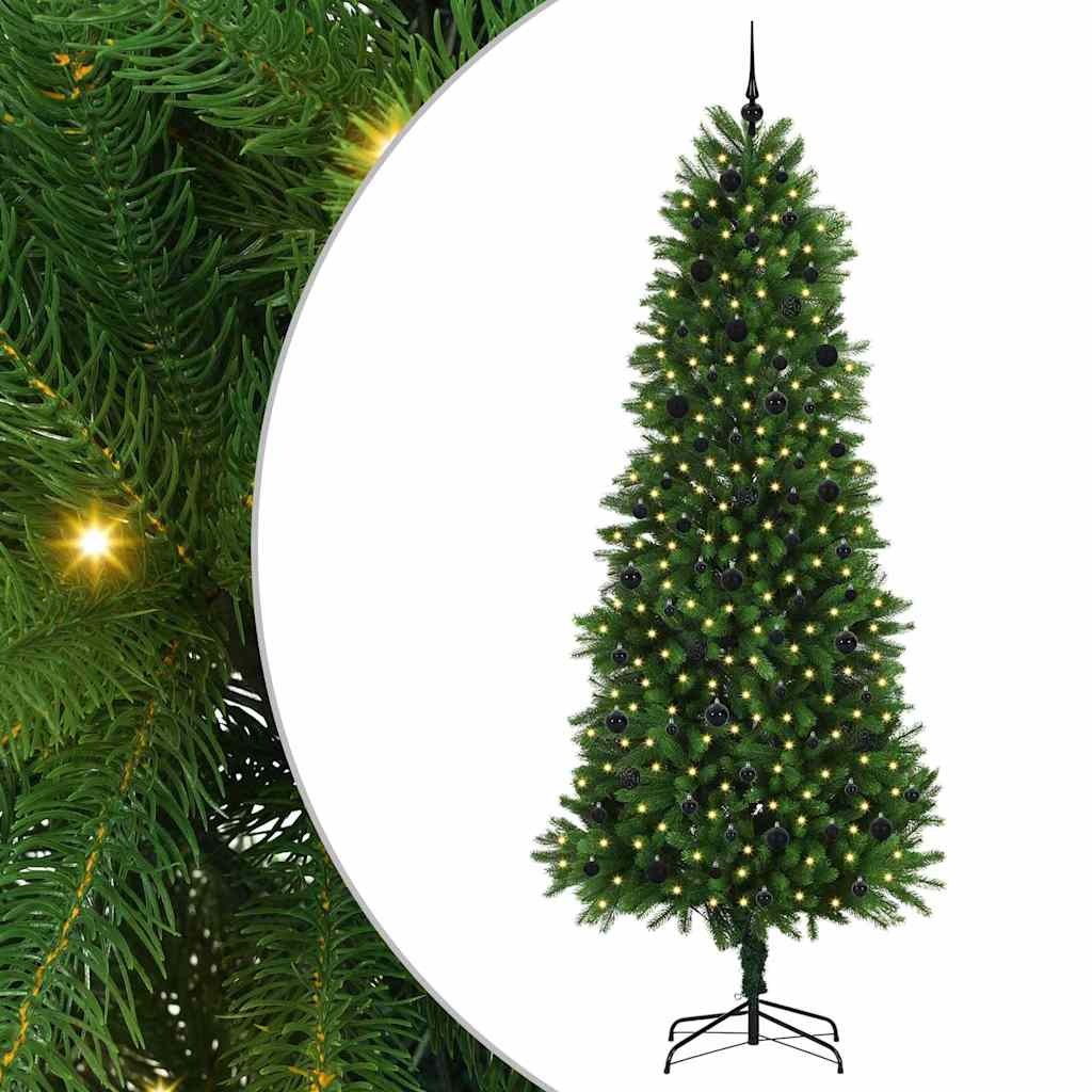 Sapin de Noël avec 300 LED avec support Vert 240 cm PE - XIOS