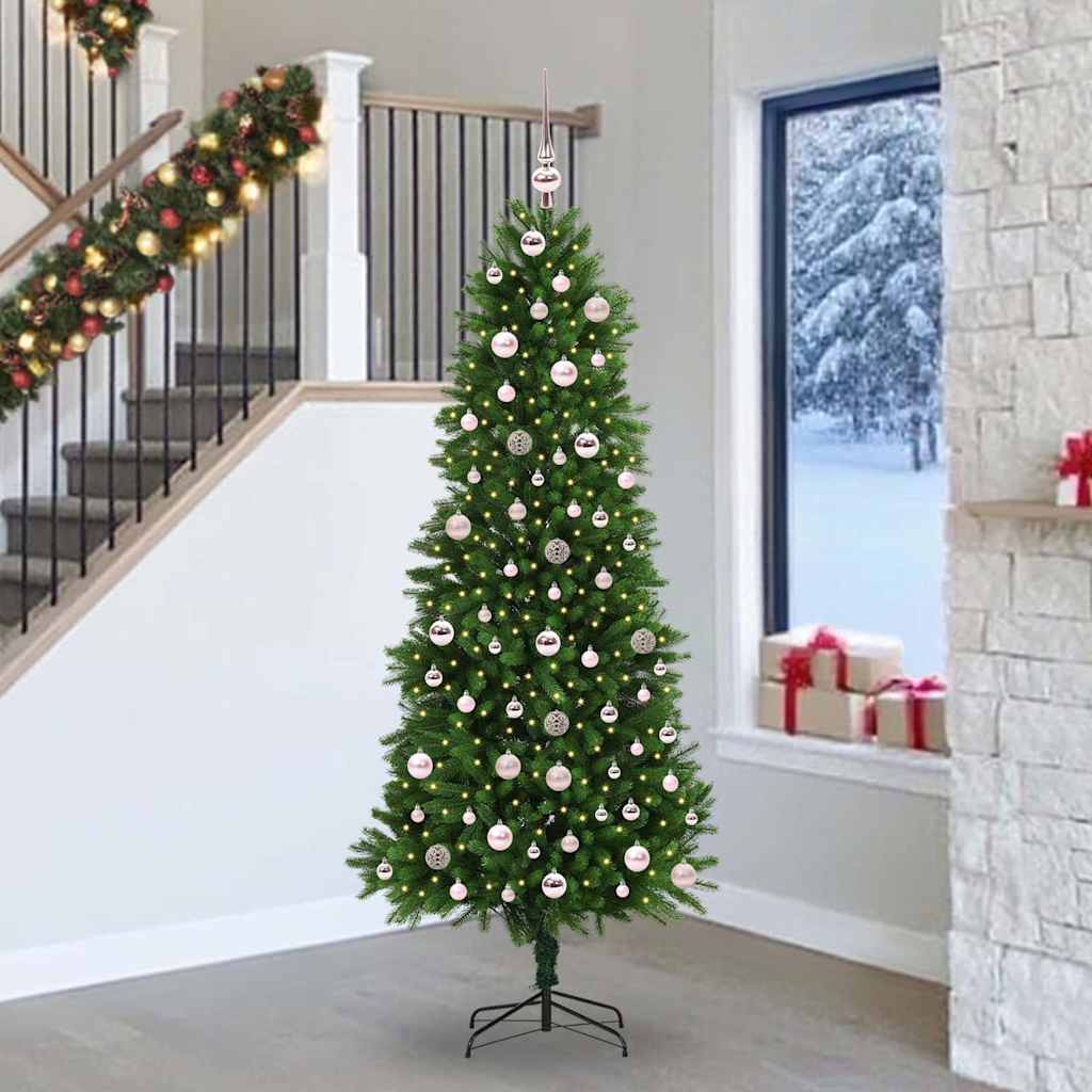Sapin de Noël avec 300 LED avec support Vert 240 cm PE - XIOS