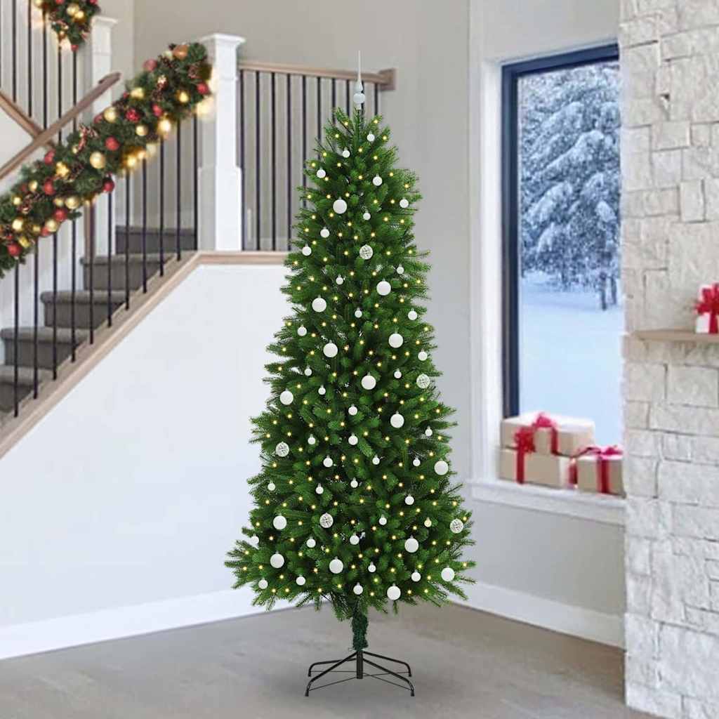 Sapin de Noël avec 300 LED avec support Vert 240 cm PE - XIOS