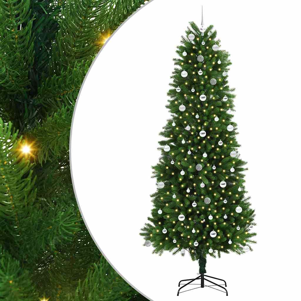 Sapin de Noël avec 300 LED avec support Vert 240 cm PE - XIOS