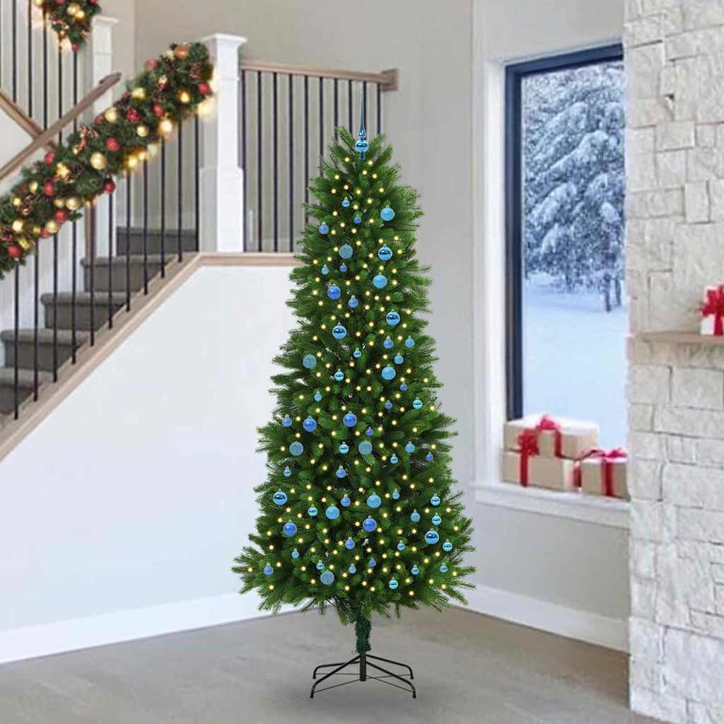 Sapin de Noël avec 300 LED avec support Vert 240 cm PE - XIOS