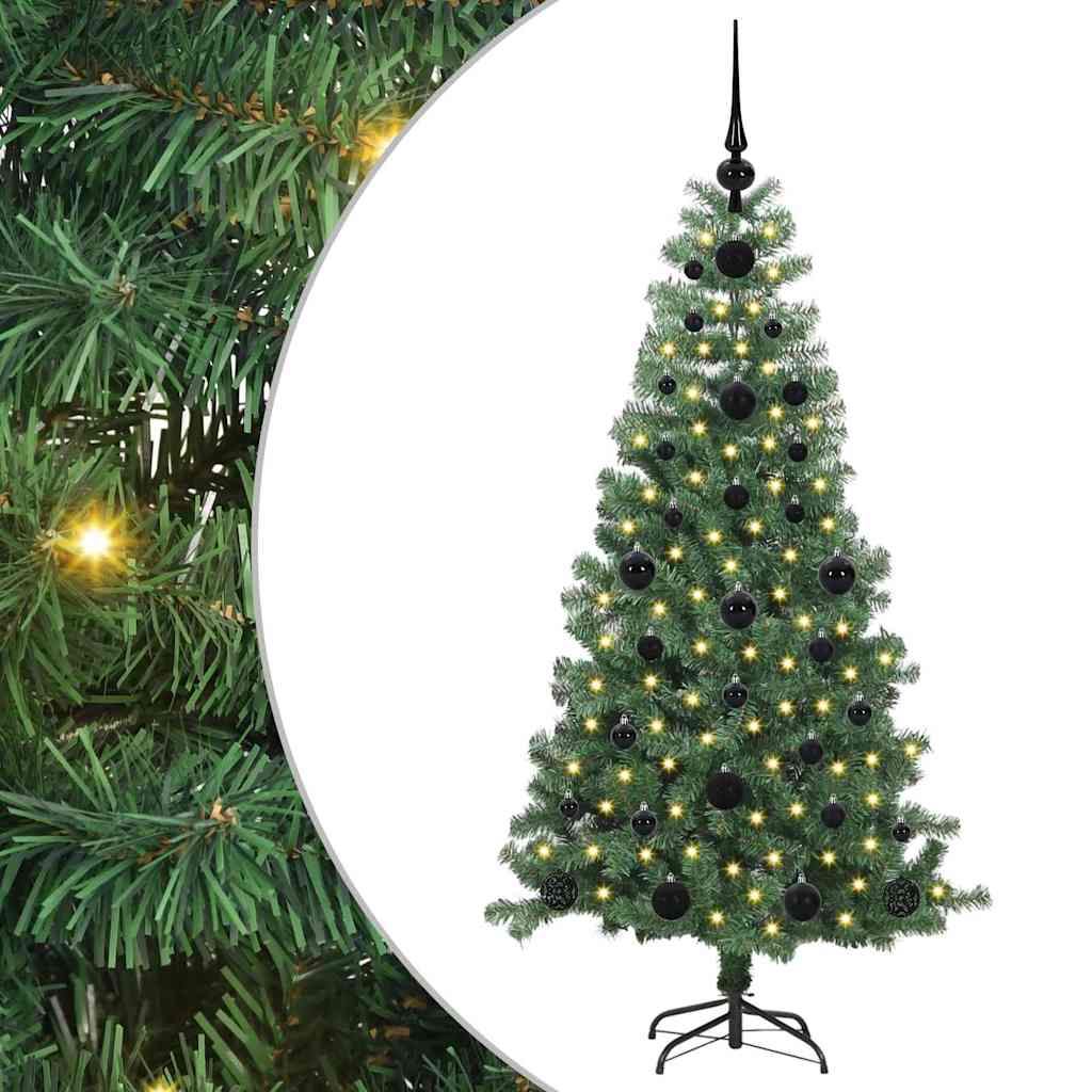 Sapin de Noël avec 150 LED avec support Vert 120 cm PVC - XIOS