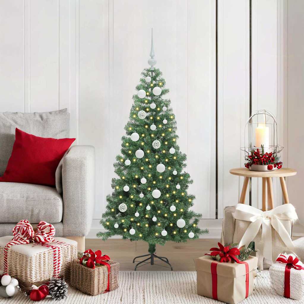 Sapin de Noël avec 150 LED avec support Vert 120 cm PVC - XIOS