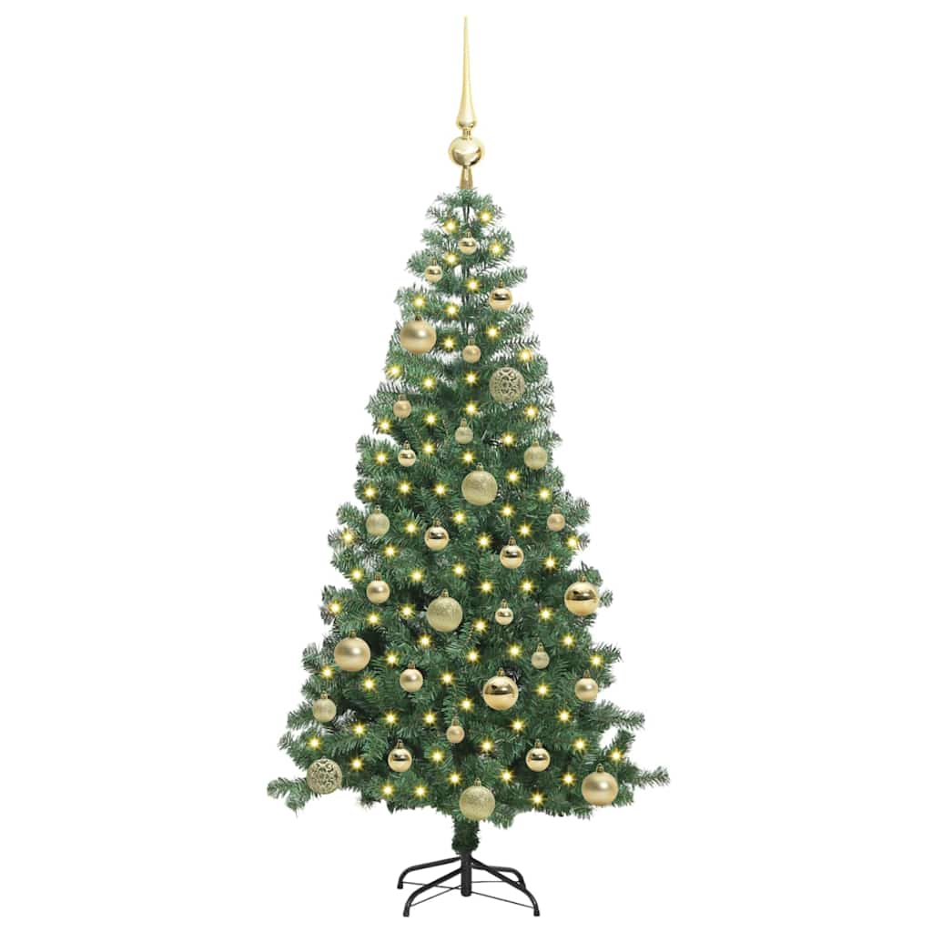 Sapin de Noël avec 150 LED avec support Vert 120 cm PVC - XIOS
